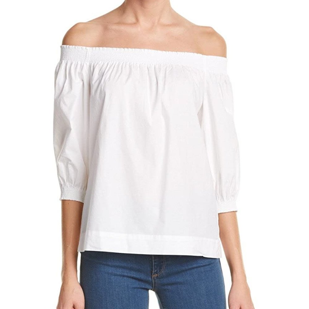 Trina Turk White Off-the-shoulder Blouse